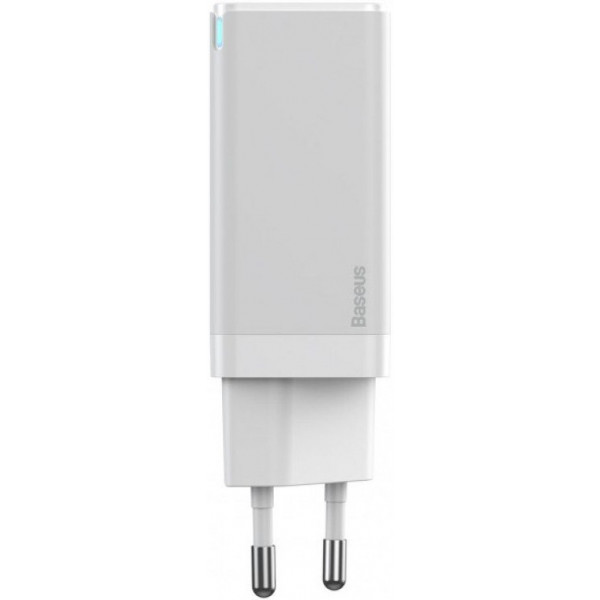 Фото - Мережевий зарядний пристрій Baseus GaN2 Lite Quick Charger C+U 65W EU White (CCGAN2L-B02)