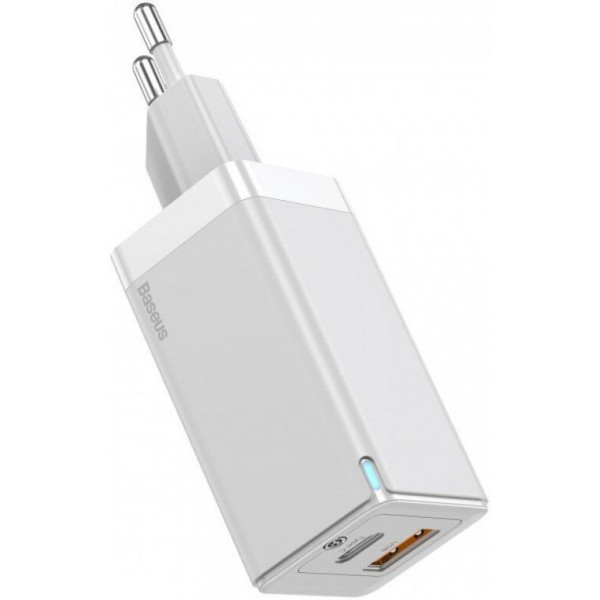 Фото - Мережевий зарядний пристрій Baseus GaN2 Lite Quick Charger C+U 65W EU White (CCGAN2L-B02)