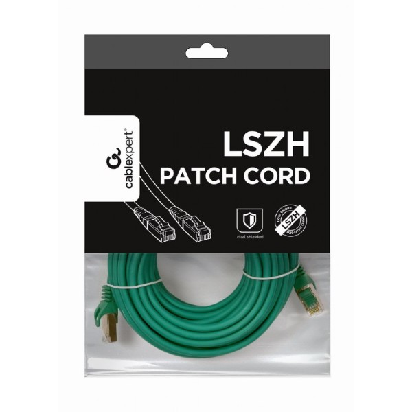 Фото - Кабель патч-корд Cablexpert S/FTP (PP6A-LSZHCU-G-10M) 50u 10m Green