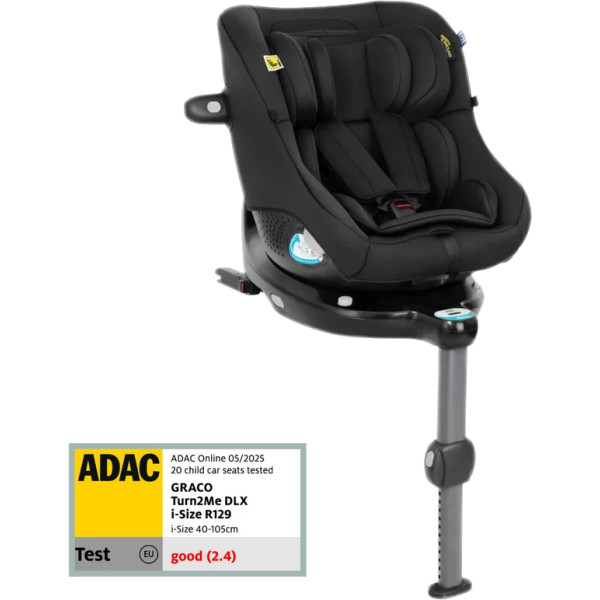 Фото - Автокрісло Graco Turn2Me DLX  i-Size 40-105 см (гр. 0+/1) чорний (GC2302AAMDN000)