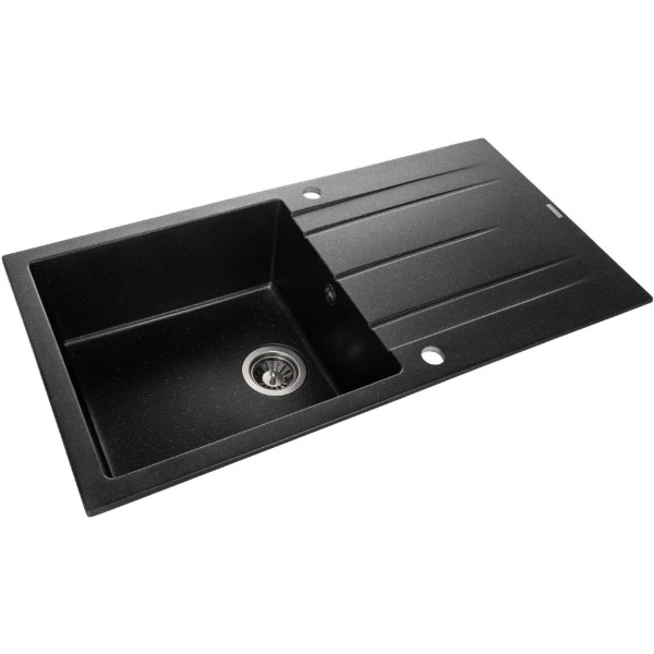 Фото - Мийка кухонна GRANADO Mora Black Shine