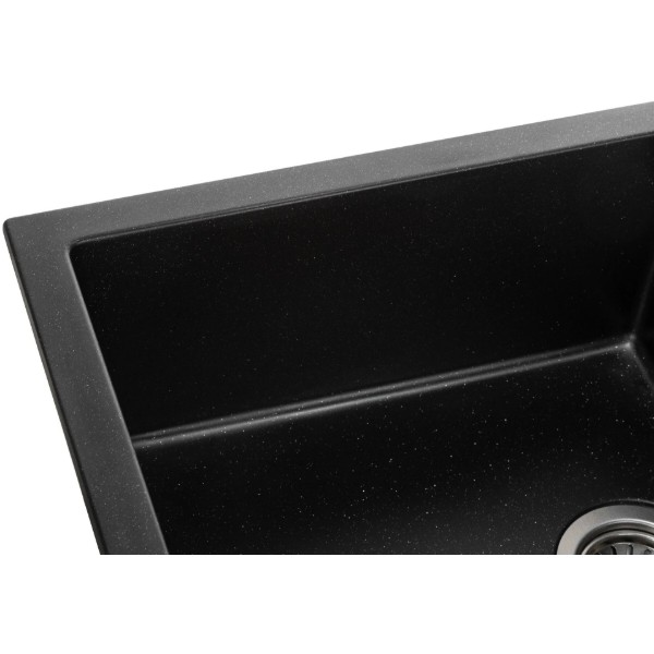 Фото - Мийка кухонна GRANADO Mora Black Shine