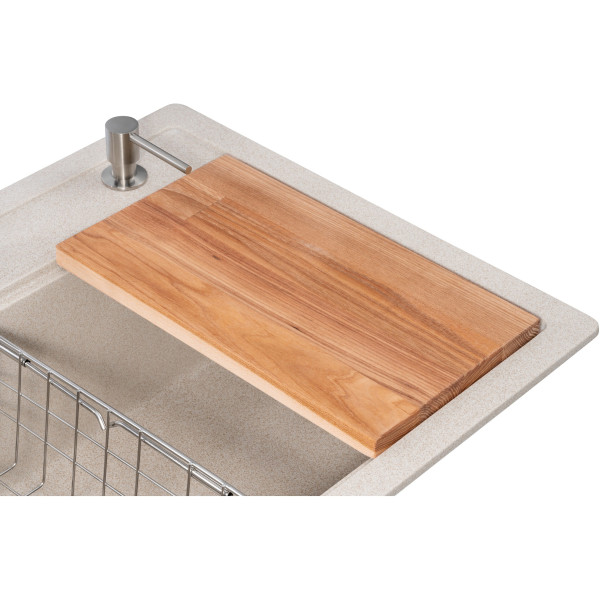 Фото - Мийка кухонна+змішувач GRANADO Optimal Artes terra (+ Badalona LUX inox + дозатор Redondo inox + кошик + дошка)