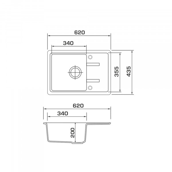 Фото - Мийка кухонна GRANADO Palma Ivory