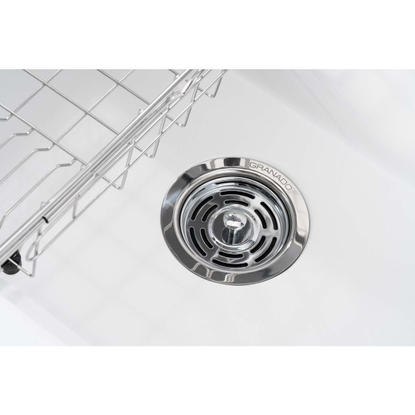 Фото - Мийка кухонна+змішувач GRANADO Royal Artes white (+ подрібнювач Algar + Ferrol inox + дозатор Redondo inox + кошик + дошка)