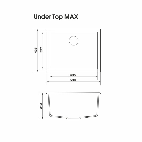 Фото - Мойка кухонная GRANADO Under Top Max Black Shine