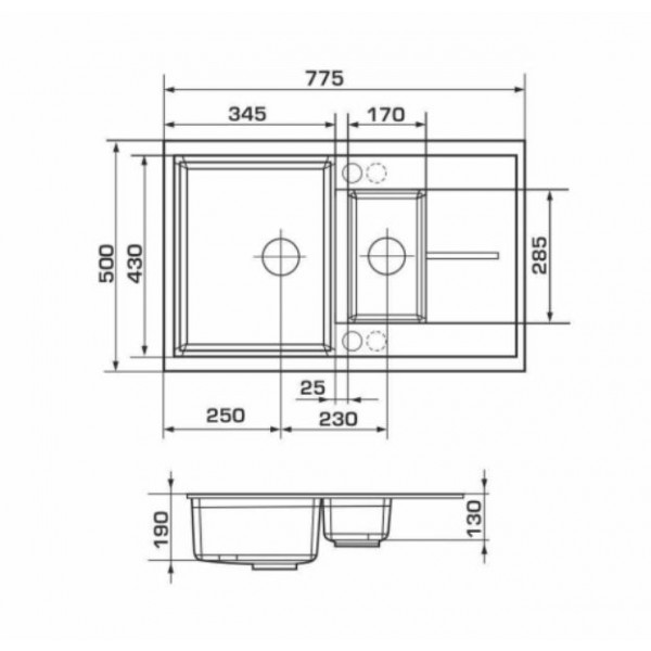 Фото - Мийка кухонна GRANADO Leon White