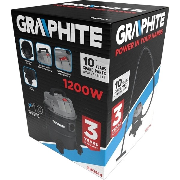 Фото - Пылесос для сухой уборки с мешком GRAPHITE 59G614
