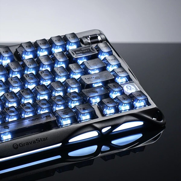 Фото - Клавиатура беспроводная игровая GravaStar Mercury K1 80keys (GSK1_XTAL_BLK)