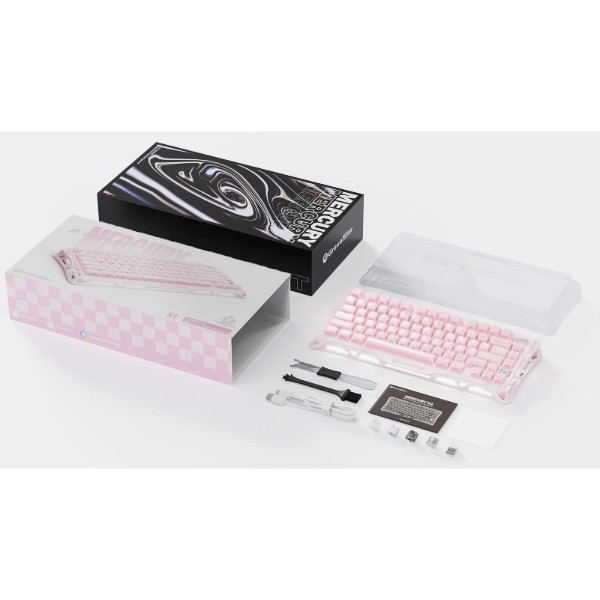 Фото - Клавиатура беспроводная игровая GravaStar Mercury K1 Sakura Pink (GS_K1_P_PNK)
