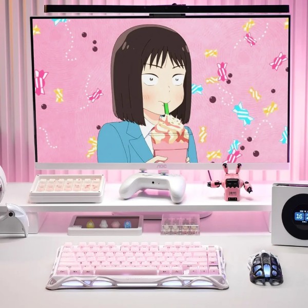 Фото - Клавиатура беспроводная игровая GravaStar Mercury K1 Sakura Pink (GS_K1_P_PNK)