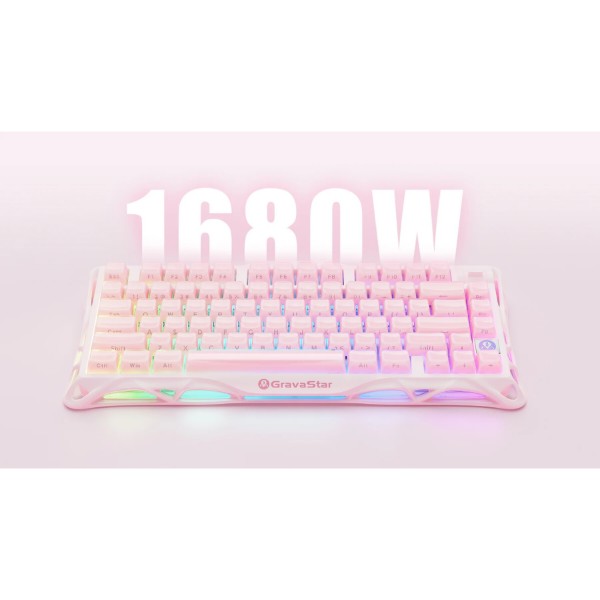 Фото - Клавиатура беспроводная игровая GravaStar Mercury K1 Sakura Pink (GS_K1_P_PNK)