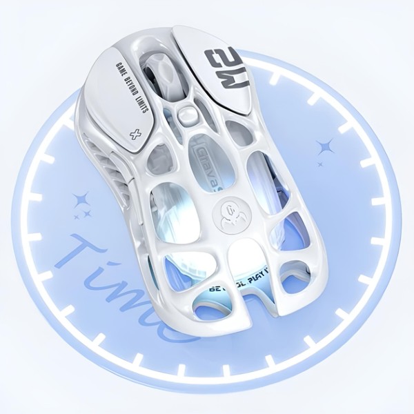 Фото - Мышь беспроводная игровая GravaStar Mercury M2 RGB Opaline White (GRAVASTARM2_WHT)