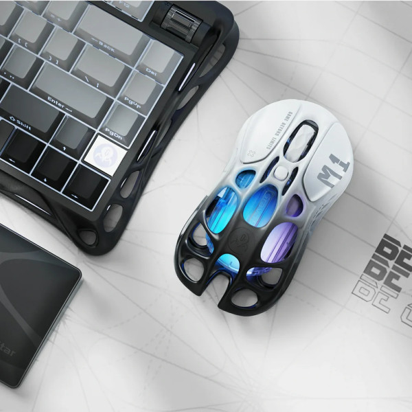 Фото - Миша бездротова ігрова GravaStar Mercury M1 Pro BT/WL/USB-A RGB (GRAVASTARM1PRO_GBLK)
