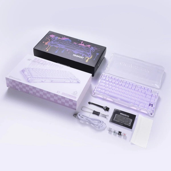 Фото - Клавиатура беспроводная игровая GravaStar Mercury K1 Lavender Purple (GSK1_PL)