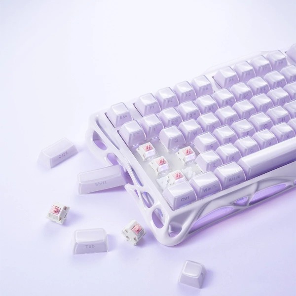 Фото - Клавиатура беспроводная игровая GravaStar Mercury K1 Lavender Purple (GSK1_PL)