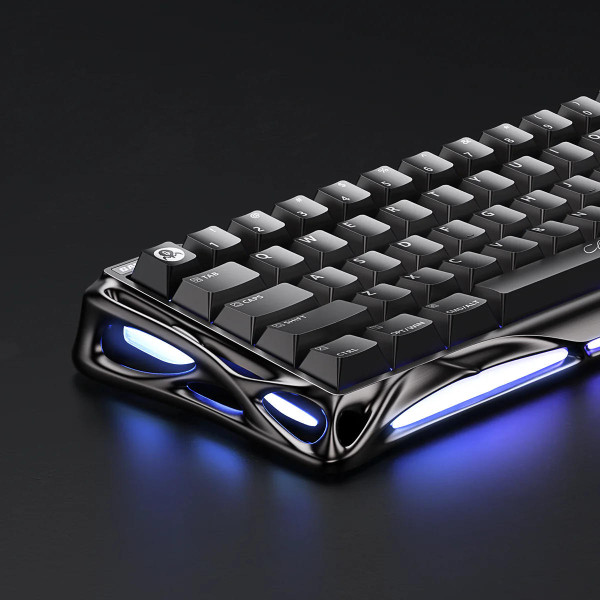 Фото - Клавиатура беспроводная игровая GravaStar Mercury V60 Pro 60keys, GravaStar Blackcore, USB-A, 8k,RGB, GunMetal (GSV60PRO_XTAL_BLK)