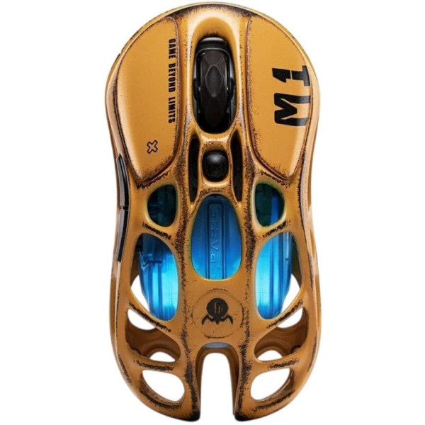 Фото - Мышь беспроводная игровая GravaStar Mercury M1 Pro  Battle-Worn Yellow (GSM1PRO_YLW)