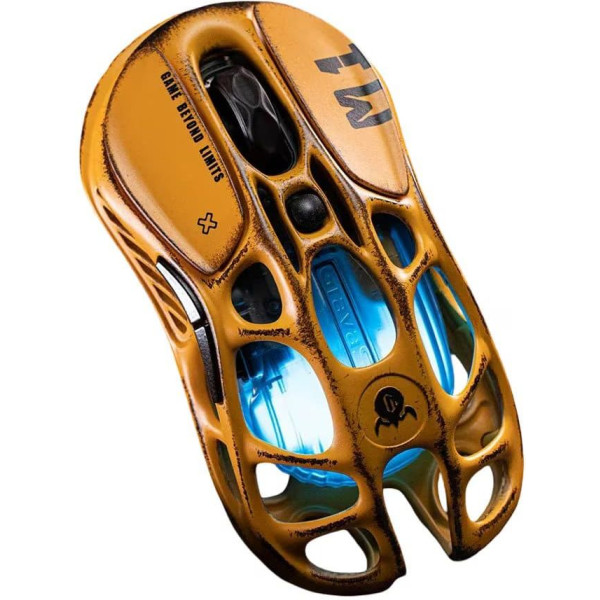 Фото - Мышь беспроводная игровая GravaStar Mercury M1 Pro  Battle-Worn Yellow (GSM1PRO_YLW)