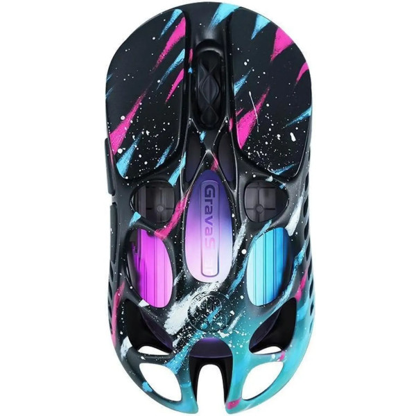 Фото - Мышь беспроводная игровая GravaStar Mercury X Pro 8K BT/WL/USB-A RGB Neon Graffiti (GSXPRO_CG_BLK)