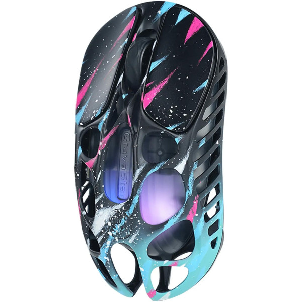 Фото - Мышь беспроводная игровая GravaStar Mercury X Pro 8K BT/WL/USB-A RGB Neon Graffiti (GSXPRO_CG_BLK)