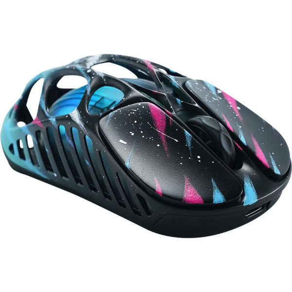Фото - Мышь беспроводная игровая GravaStar Mercury X Pro 8K BT/WL/USB-A RGB Neon Graffiti (GSXPRO_CG_BLK)