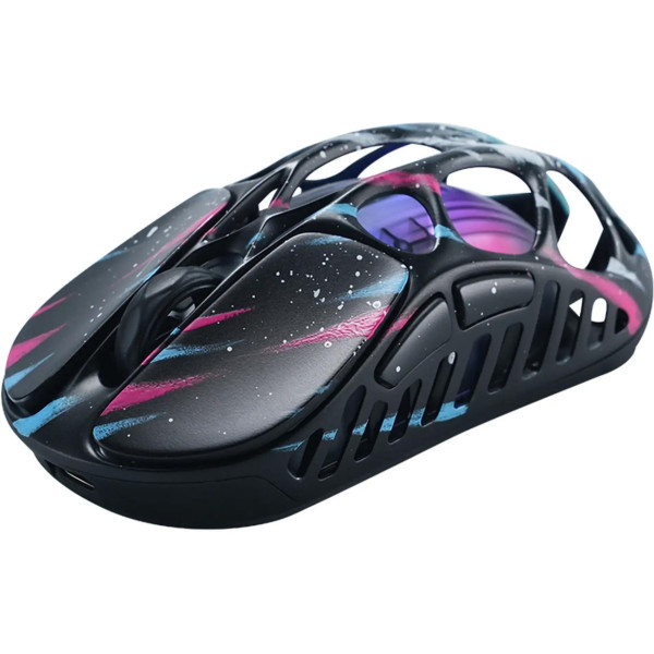 Фото - Мышь беспроводная игровая GravaStar Mercury X Pro 8K BT/WL/USB-A RGB Neon Graffiti (GSXPRO_CG_BLK)
