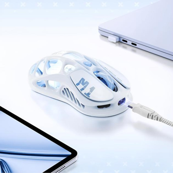 Фото - Мышь беспроводная игровая GravaStar Mercury M1 Pro Ice Blue (GRAVASTARM1PRO_BLU)