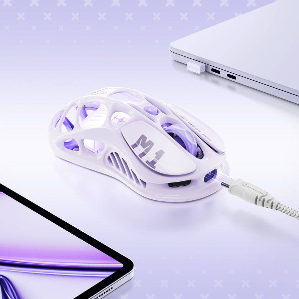 Фото - Мышь беспроводная игровая GravaStar Mercury M1 Pro Lavender Purple (GRAVASTARM1PRO_PL)