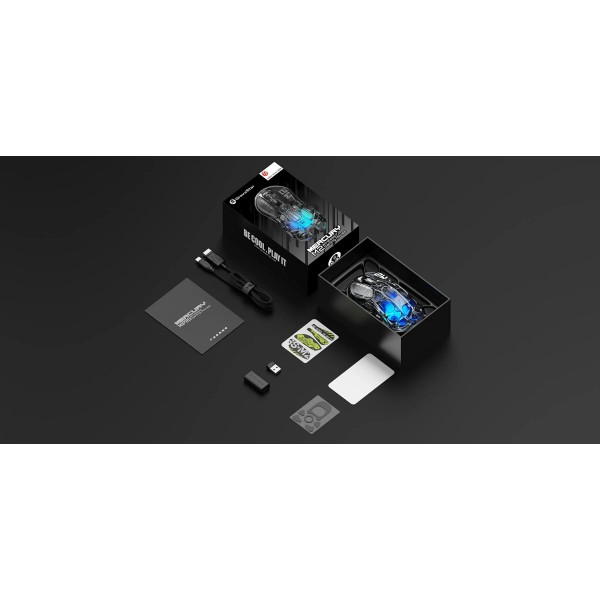 Фото - Мышь беспроводная игровая GravaStar Mercury M2 BT/WL/USB-A RGB (GRAVASTARM2_XTAL_BLK)