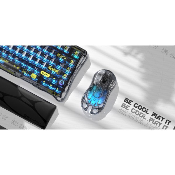Фото - Мышь беспроводная игровая GravaStar Mercury M2 BT/WL/USB-A RGB (GRAVASTARM2_XTAL_BLK)