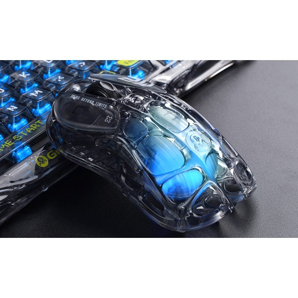 Фото - Мышь беспроводная игровая GravaStar Mercury M2 BT/WL/USB-A RGB (GRAVASTARM2_XTAL_BLK)