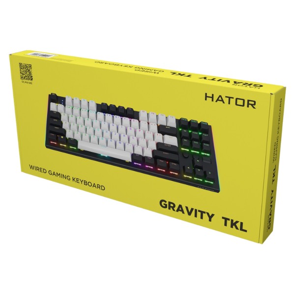 Фото - Клавиатура проводная игровая Hator Gravity TKL Orange Black (HTK560)
