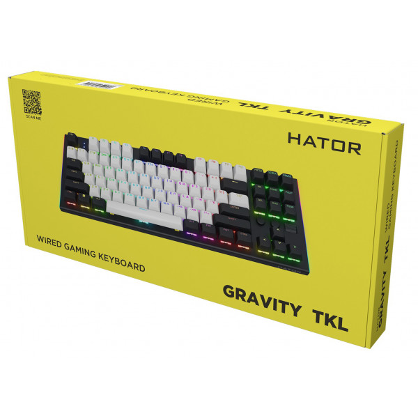 Фото - Клавіатура дротова ігрова Hator Gravity TKL Orange USB Black (HTK560UA)