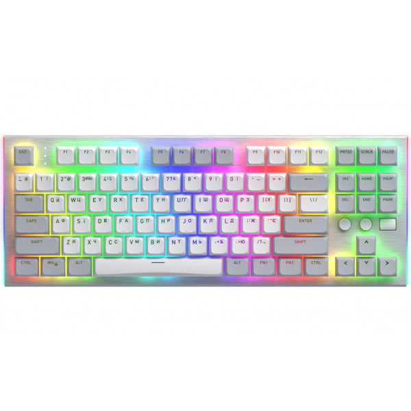 Фото - Уцінка - Клавіатура дротова ігрова Hator Gravity TKL Orange USB White (HTK561UA)