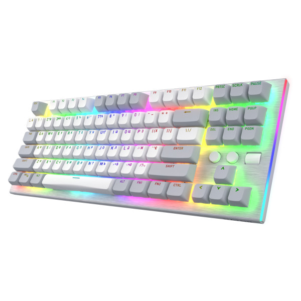 Фото - Уцінка - Клавіатура дротова ігрова Hator Gravity TKL Orange USB White (HTK561UA)