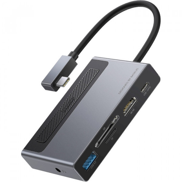 Фото - Хаб USB Baseus Magic Multifunctional Type-C HUB Space Gray (CAHUB-DA0G)