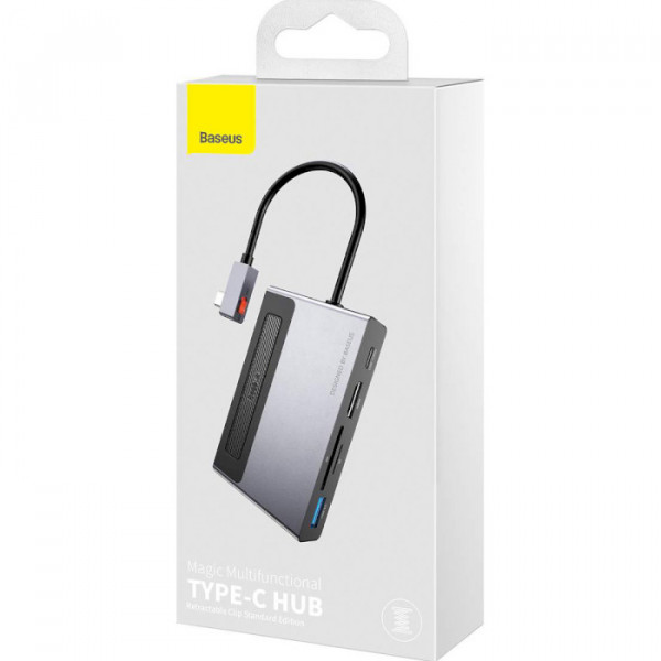 Фото - Хаб USB Baseus Magic Multifunctional Type-C HUB Space Gray (CAHUB-DA0G)