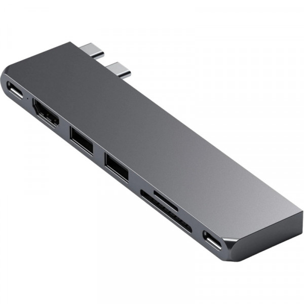 Фото - Хаб USB Satechi Aluminum USB-C Pro Hub Slim Adapter Space Gray (ST-HUCPHSM)