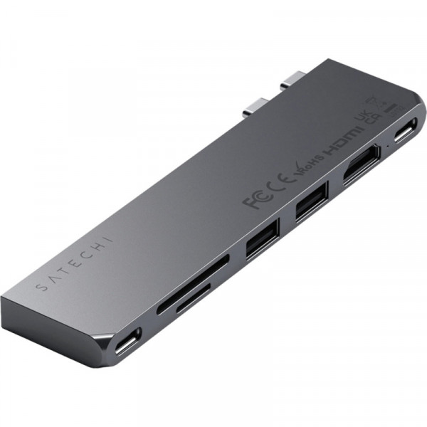 Фото - Хаб USB Satechi Aluminum USB-C Pro Hub Slim Adapter Space Gray (ST-HUCPHSM)