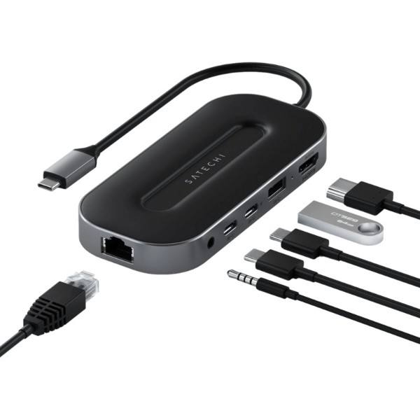 Фото - Хаб USB Satechi USB4 Multiport Adapter with 2.5G Ethernet Space Gray (ST-U4MGEM)