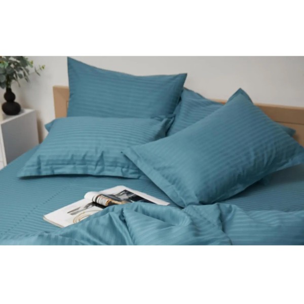 Фото - Наволочка Moon&Star Satin Stripe Stripe Green 50х70 2 шт. (MS-840000411)