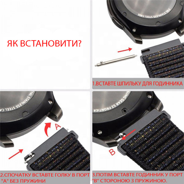 Фото - Ремінець для смарт-годинника BeCover Elastic Nylon Style for Honor MagicWatch 2 / Huawei Watch 3 Pro Classic 46mm Gray-Green (710527)