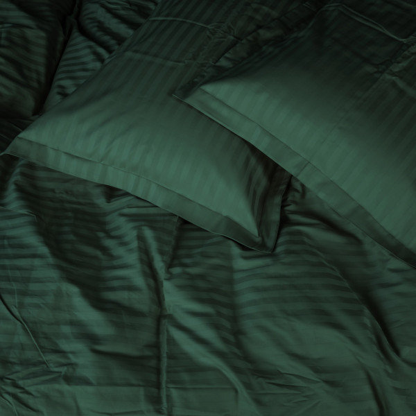 Фото - Комплект постільної білизни дитячий MirSon Satin Stripe 30-0017 Green 110х140 (2200005246269)
