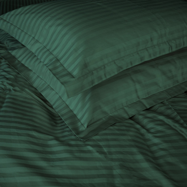 Фото - Комплект постільної білизни дитячий MirSon Satin Stripe 30-0017 Green 110х140 (2200005246269)