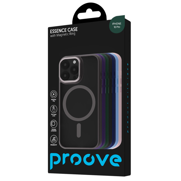 Фото - Чехол для смартфона Proove Essence Case with Magnetic Ring iPhone 16 Pro Black (PCECIP16P002)