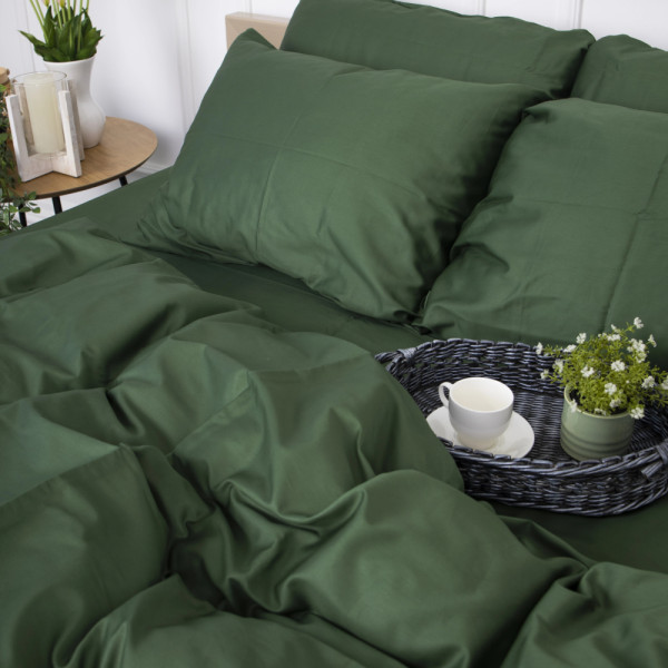 Фото - Комплект постільної білизни MirSon Сатин "0844 Green Olive" 2х160х220 см (2200002025041)