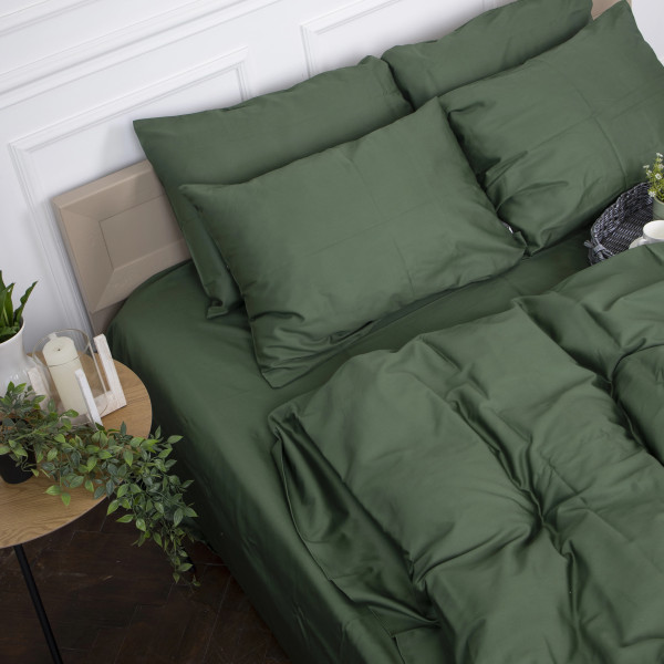 Фото - Комплект постільної білизни MirSon Сатин "0844 Green Olive" 2х160х220 см (2200002025041)