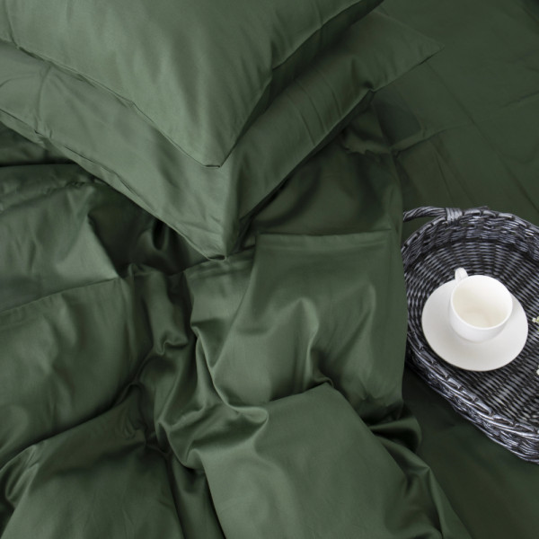 Фото - Комплект постільної білизни MirSon Сатин "0844 Green Olive" 2х160х220 см (2200002025041)