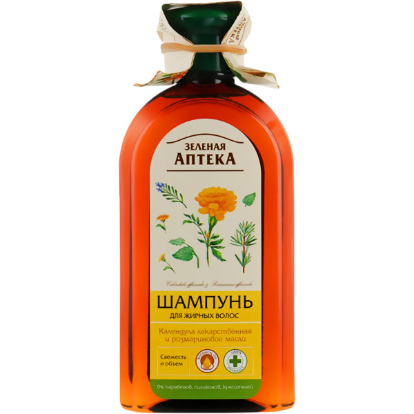 Фото - Шампунь жіночий Green Pharmacy Календула та розмаринова олія 350 мл (4823015904974)